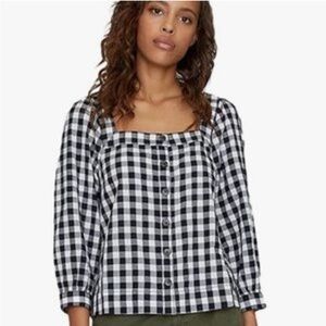 Sanctuary Tidepool Black Gem Check Top